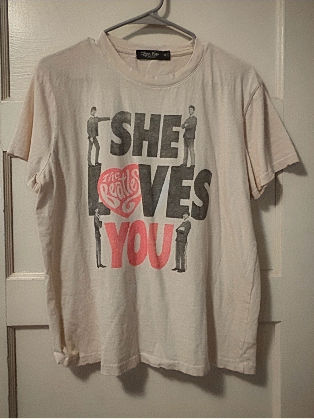 Junk Food Clothing The Beatles 'She Loves You' Tee - Cream/Red/Gray